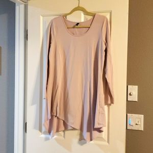 Asymmetrical long sleeve tunic